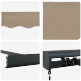 Tenda Retrattile Beige 300 x 250 cm Tessuto e Metallo