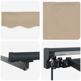 Tenda Retrattile Beige 300x250 cm Tessuto