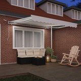 Tenda Retrattile Bianco 300 x 250 cm Poliestere e Metallo