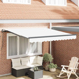Tenda retrattile Bianco 300 x 250 cm Poliestere e Alluminio