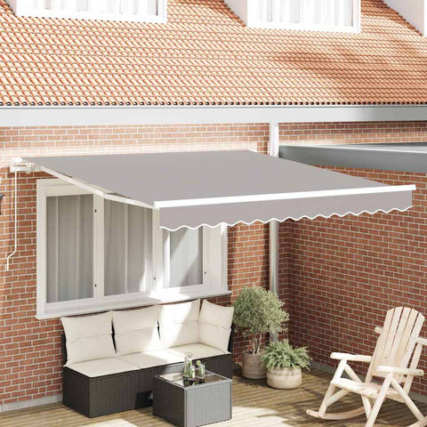 Tenda da Sole Grigio chiaro 3 x 2,5 m Poliestere e metallo