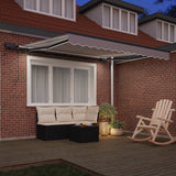 Tenda retrattile Grigio Chiaro 300 x 250 cm Tessuto e Alluminio