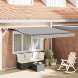 Tenda retrattile Grigio Chiaro 300 x 250 cm Tessuto e Alluminio