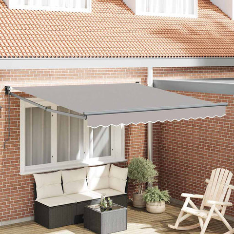 Tenda da Sole Grigio chiaro 3 x 2,5 m Poliestere e metallo