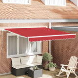 Tenda da Sole Rosso 3 x 2,5 m Poliestere e metallo