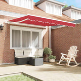 Tenda da Sole Rosso 3 x 2,5 m Poliestere e metallo
