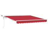 Tenda Retrattile Rosso 300 x 250 cm Poliestere e Metallo