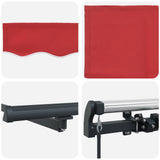 Tenda retrattile Rosso 300 x 250 cm Poliestere e Alluminio