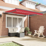 Tenda retrattile Rosso 300 x 250 cm Poliestere e Alluminio