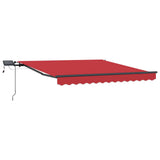 Tenda retrattile Rosso 300 x 250 cm Tessuto e Alluminio