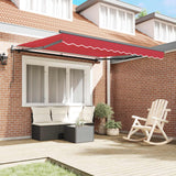 Tenda retrattile Rosso 300 x 250 cm Tessuto e Alluminio