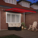 Tenda retrattile Rosso 300 x 250 cm Poliestere
