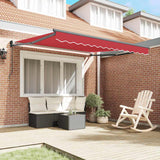 Tenda da Sole Rosso 3 x 2,5 m Poliestere e metallo
