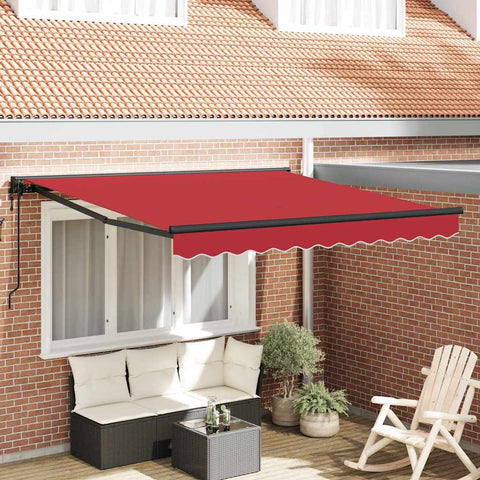 Tenda Retrattile Rosso 300x250 cm Tessuto