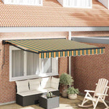 Tenda Retrattile Verde e Giallo 300x250 cm Tessuto