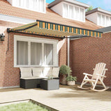 Tenda Retrattile Verde e Giallo 300x250 cm Tessuto