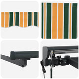 Tenda Retrattile Verde e Giallo 300x250 cm Tessuto