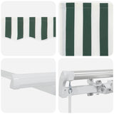 Tenda retrattile Verde e Bianco 300 x 250 x 165 cm
