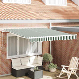 Tenda retrattile Verde e Bianco 300 x 250 x 165 cm