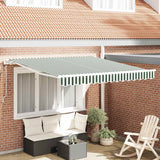 Tenda retrattile Verde e Bianco 300 x 250 cm