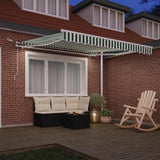 Tenda Retrattile Verde e Bianco 300 x 250 cm