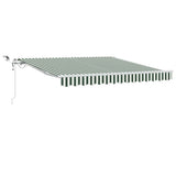 Tenda Retrattile Verde e Bianco 300 x 250 cm