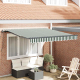 Tenda retrattile Verde e Bianco 300 x 250 cm