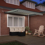 Tenda retrattile Verde e Bianco 300 x 250 cm Poliestere