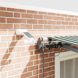 Tenda retrattile Verde e Bianco 300 x 250 cm Poliestere