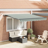 Tessuto per Tenda Verde e Bianco 300 x 250 cm Poliestere