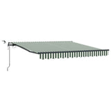Tessuto per Tenda Verde e Bianco 300 x 250 cm Poliestere