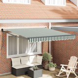 Tenda retrattile Verde e Bianco 300 x 250 x 165 cm