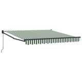 Tenda retrattile Verde e Bianco 300 x 250 x 165 cm