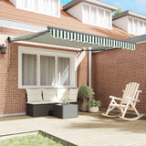 Tenda da Sole Verde e Bianco 300 x 250 x 165 cm Poliestere