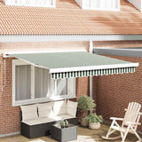 Tenda retrattile Verde e Bianco 300 x 250 cm Tela e Alluminio