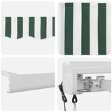 Tenda retrattile Verde e Bianco 300 x 250 x 165 cm