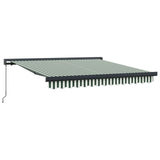 Tenda retrattile Verde e Bianco 300 x 250 cm Tela e Alluminio