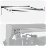 Tenda Retrattile Crema 350 x 250 cm Tessuto, Metallo