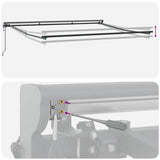 Tenda Retrattile Crema 350 x 250 cm Tessuto, Metallo
