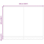 Tenda Retrattile Crema 350 x 250 cm Tessuto, Metallo