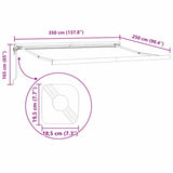 Tenda Retrattile Crema 350 x 250 cm Tessuto, Metallo