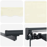 Tenda Retrattile Crema 350x250 cm Tessuto