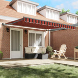 Tessuto per Tenda Arancione e Marrone 350 x 250 cm Poliestere