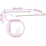 Tenda Retrattile Arancione e Marrone 350x250 cm Tessuto