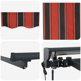 Tenda Retrattile Arancione e Marrone 350x250 cm Tessuto