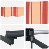 Tenda da Sole Rigato giallo e arancione 3,5 x 2,5 m