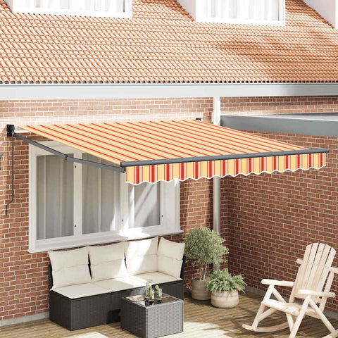 Tenda da Sole Rigato giallo e arancione 3,5 x 2,5 m