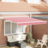 Tettuccio Elettrico Retrattile Rosso e Bianco 350 x 250 cm
