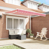 Tettuccio Elettrico Retrattile Rosso e Bianco 350 x 250 cm