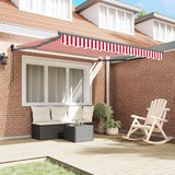 Tenda retrattile Rosso e Bianco 350 x 250 cm